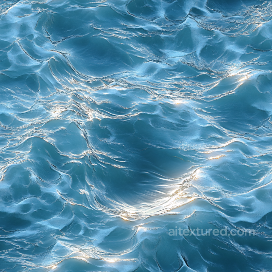 Water PBR Texture Featuring Realistic Ocean Surface with Soft Waves and Dynamic Highlights Water texture preview