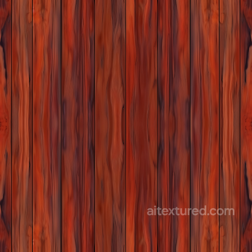 Red Stained Wood Planks Seamless Texture with Rich Grain Detail seamless Wood PBR texture