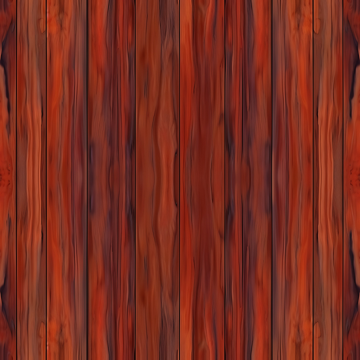 Red Stained Wood Planks with Rich Grain Detail seamless PBR texture preview