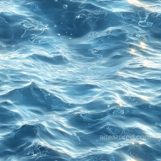 Crystal Clear Water Seamless Texture with Gentle Ripples and Light Reflections Water texture preview
