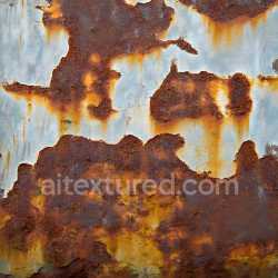 seamless Seamless 3D Rusty Metal PBR Texture Featuring Cracked and Peeling Paint in Warm Orange and Cool Gray texture 8k free download PBR