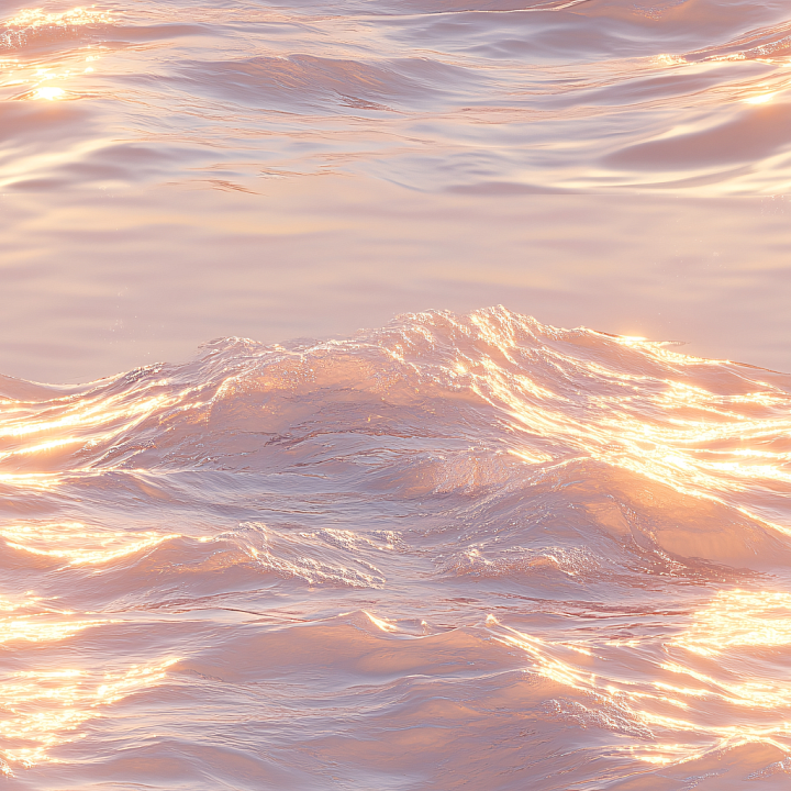 Water of Shimmering Ocean Surface at Sunset seamless PBR texture preview