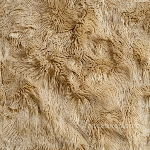 Long Blonde Fur Leather Seamless Texture with Natural Flowing Fibers seamless Leather PBR texture
