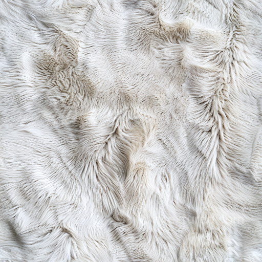 White Fur Leather PBR Texture with Varying Hair Length seamless Leather PBR texture