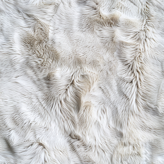 White Fur Leather PBR Texture with Varying Hair Length Leather texture preview