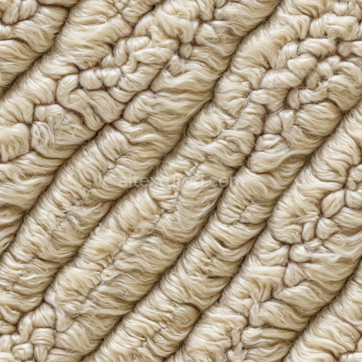 Seamless 3D PBR Texture of Creamy Light Beige Soft Fur Leather