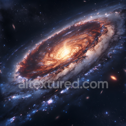 seamless Seamless 3D Space PBR Texture Featuring a Spiral Galaxy with Fiery Core and Cosmic Dust texture 8k free download PBR