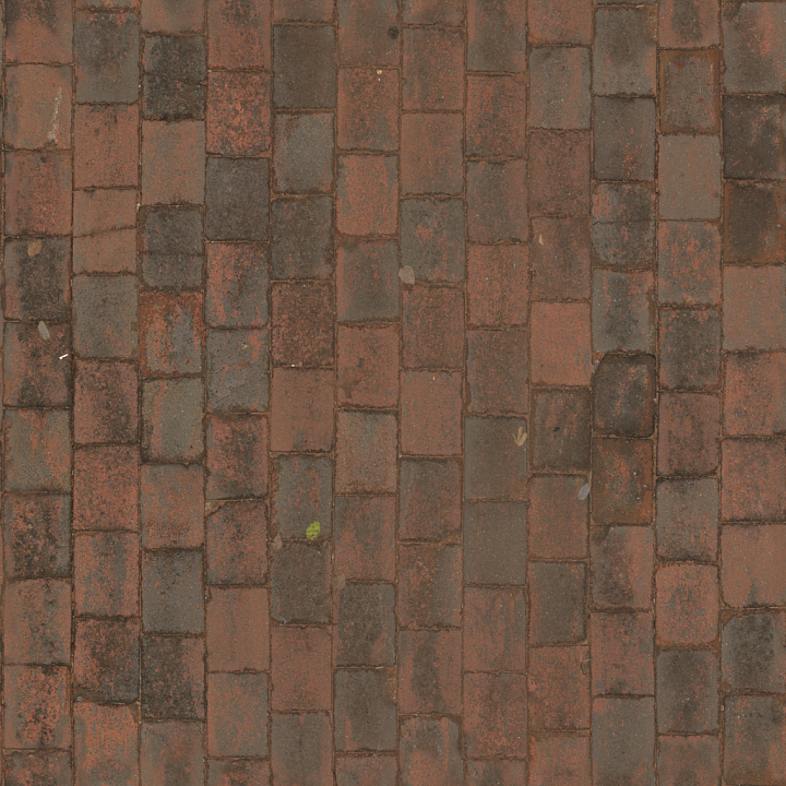 Rough Brick Bricks - Short Bricks Floor Red Brick Paving seamless PBR texture preview