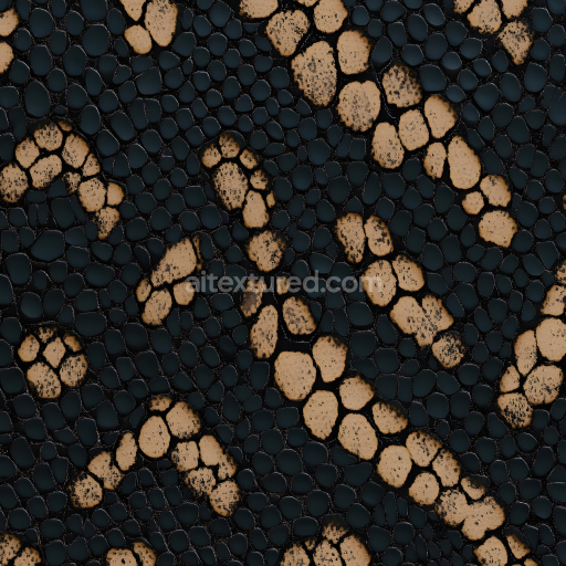 Seamless 3D Skin PBR Texture Featuring Organic Scaled Pores and Dark Contrast