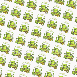 seamless Seamless 3D PBR Texture of St Patrick's Day Hat, Shamrocks, and Coins Pattern texture 8k free download PBR