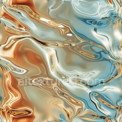 seamless Seamless 3D Water PBR Texture Featuring Stylized Liquid Metal Waves and Reflective Surfaces texture 8k free download PBR