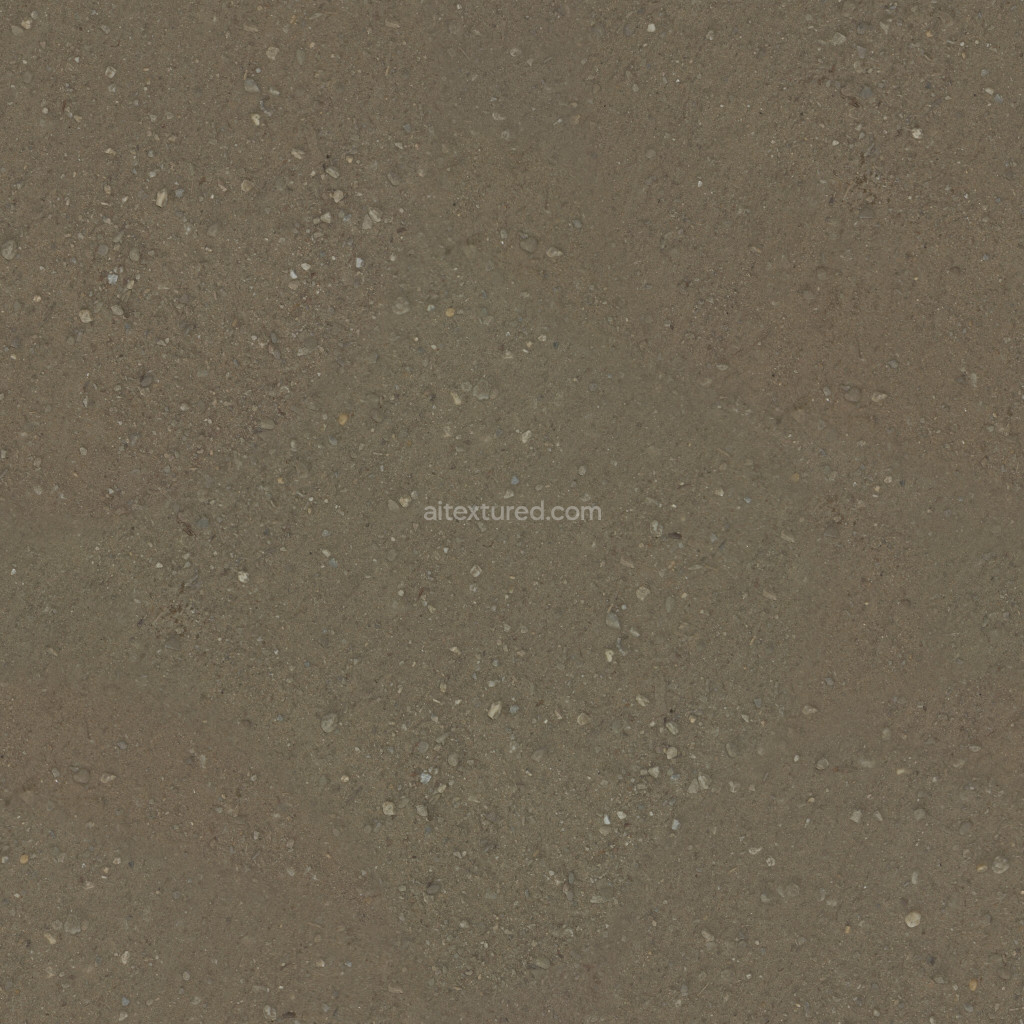 Seamless PBR ground texture with earthy tones and fine gravel