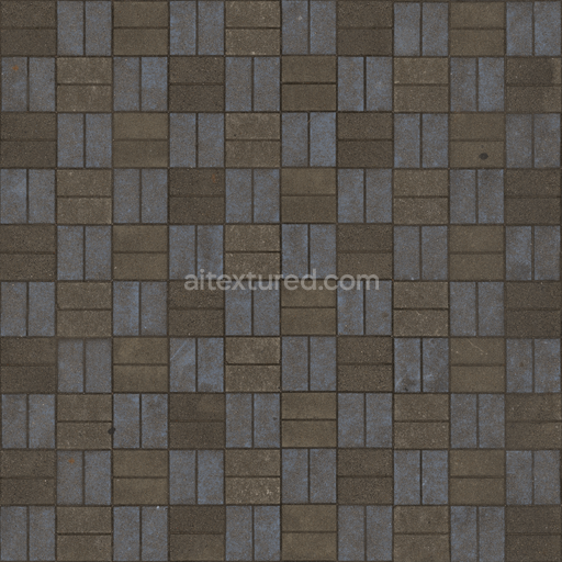 Cityscape Architecture Interlocking — Pavers Cityscape Architecture Footpath Pavement Sidewalk — PBR seamless 3D textu