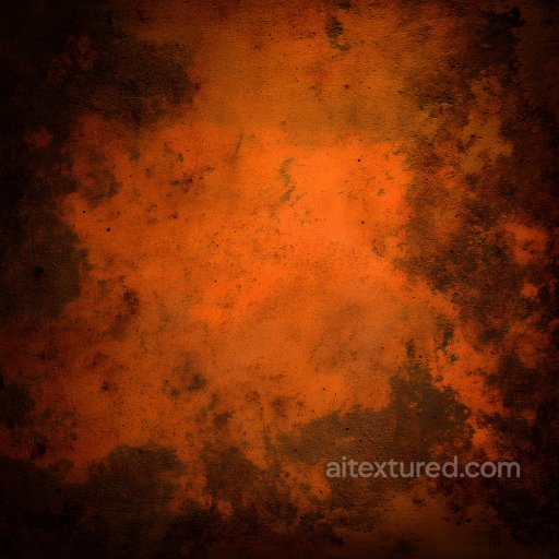 Rusty Metal PBR Texture with Deep Orange and Black Patina seamless Rust PBR texture