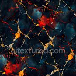 seamless Seamless 3D cracked metallic PBR texture with fiery orange veins and dark base texture 8k free download PBR