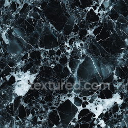 seamless Seamless 3D Black Marble PBR Texture Featuring Bold Veins and Polished Finish texture 8k free download PBR