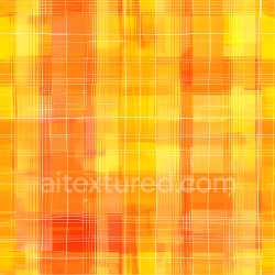 seamless Seamless 3D PBR Plaid Texture in Vibrant Orange and Yellow Hues with Fine White Grid Lines texture 8k free download PBR