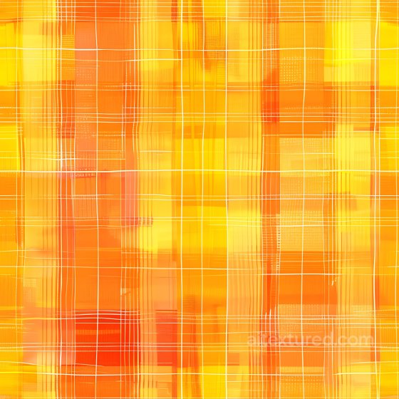 Plaid Texture in Vibrant Orange and Yellow Hues with Fine White Grid Lines Plaid texture preview