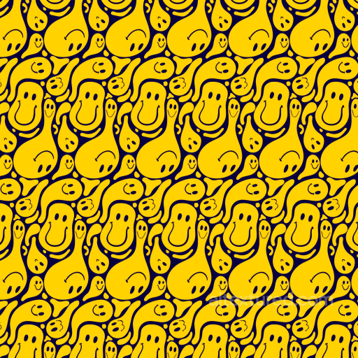 with Abstract Yellow Happy Faces Pattern seamless Happy Face pattern PBR texture