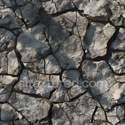 seamless Seamless 3D cracked dry ground stone PBR texture with rugged, fractured surface texture 8k free download PBR