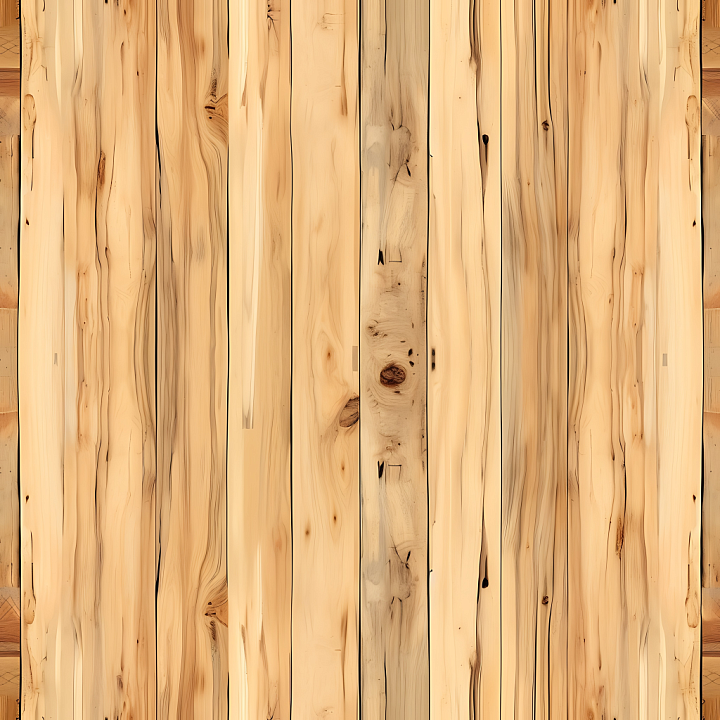 Light Pine Wood Planks with Natural Knots and Grain seamless PBR texture preview