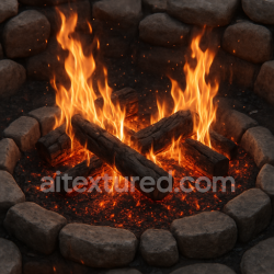 seamless Seamless 3D texture of crackling fire pit stones PBR 8K surface texture 8k free download PBR