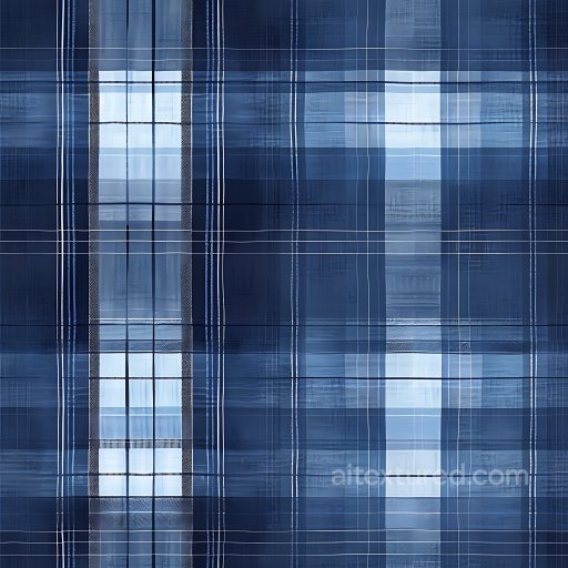 Seamless 3D PBR Texture of Blue Multi-Toned Plaid Fabric with Fine Line Weave texture preview