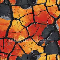 seamless Seamless 3D PBR Texture of Cracked Burnt Orange and Black Painted Surface with Jagged Splits texture 8k free download PBR