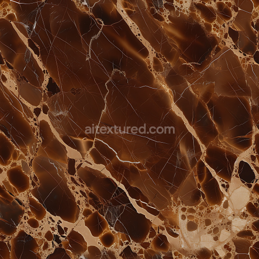 Seamless 3D PBR Armani Brown Marble Texture with Polished Glossy Finish