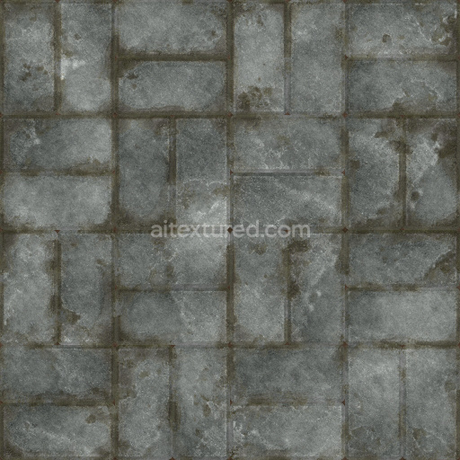 Paving Stones Tileable Seamless Pbr Texture Gray Weathered Urban Floor