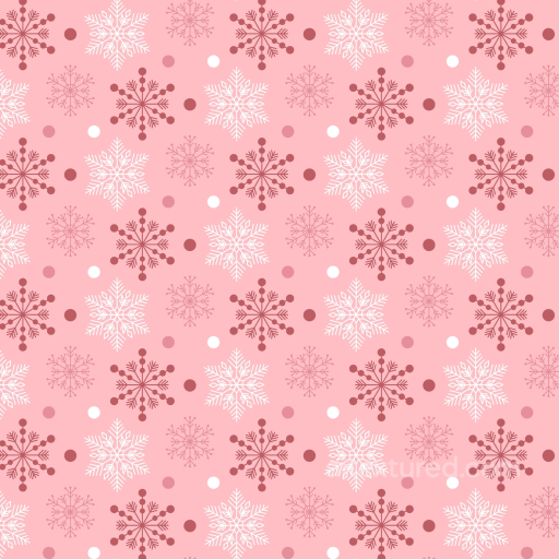 with Pink Background and Christmas Snowflake Motifs seamless Christmas Pink PBR texture