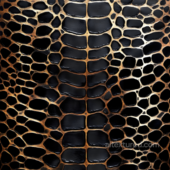 reptile skin PBR texture featuring glossy black scales and organic patterning Skin texture preview