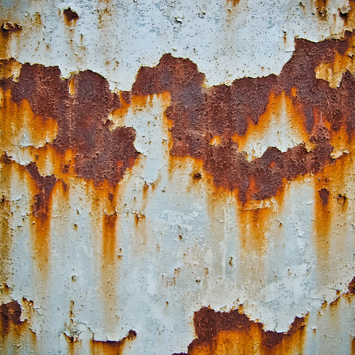 Rusty Metal with Cracked and Peeling Paint seamless PBR texture preview
