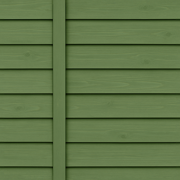 Garden Fence With Horizontal Slats And Painted Wood In Green F… seamless PBR texture preview