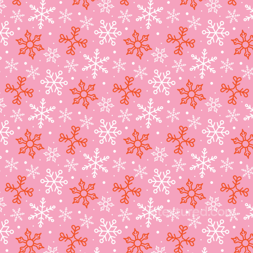 Christmas Digital Paper Texture in Pink with White and Red Snowflakes seamless All Christmas Digital paper PBR texture