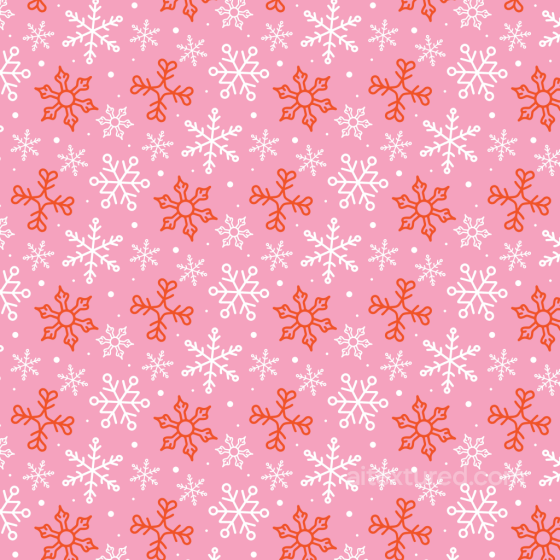 Christmas Digital Paper Texture in Pink with White and Red Snowflakes All Christmas Digital paper texture preview