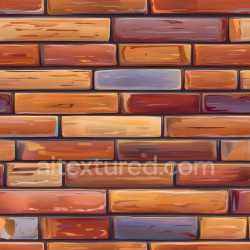 seamless Seamless 3D Cracked Painted Brick Wall PBR Texture with Color Variations texture 8k free download PBR