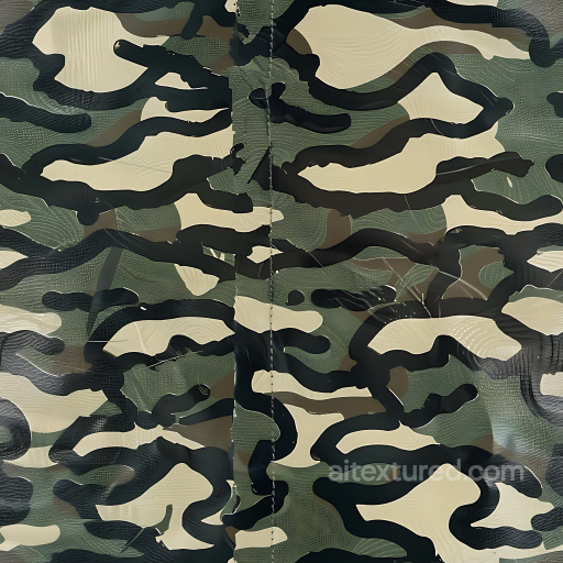 Tiger Stripe Camouflage PBR Texture with Military Green and Beige Colors seamless Color Camouflage PBR texture