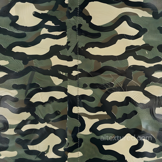 Tiger Stripe Camouflage PBR Texture with Military Green and Beige Colors Color Camouflage texture preview