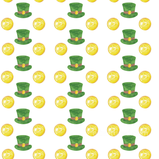 St Patrick Digital Paper Bundle Texture of Green Leprechaun Hats and Bright Gold Coins Pa… seamless St patrick digital paper bundle PBR texture