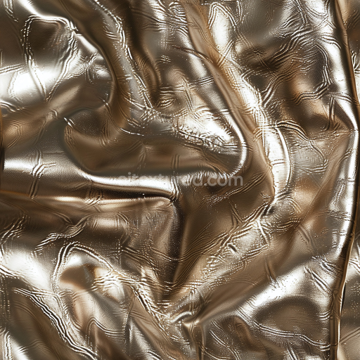 Seamless 3D Metallic Glossy Leather PBR Texture with Fine Wrinkles and Shine