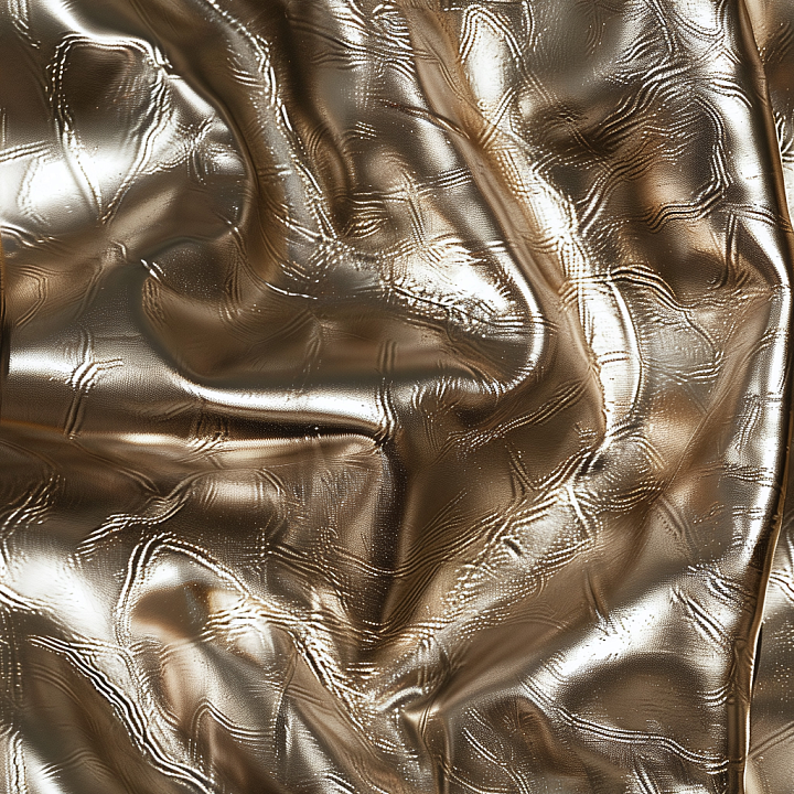 Metallic Glossy Leather with Fine Wrinkles and Shine seamless PBR texture preview