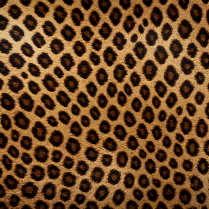 Leopard Print Fur with Realistic Soft Fur Pattern seamless PBR texture preview