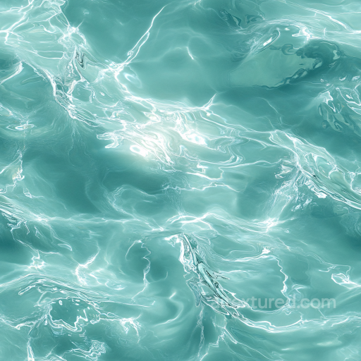 Clear Turquoise Pool Water Seamless Texture with Gentle Rippled Surface seamless Water PBR texture