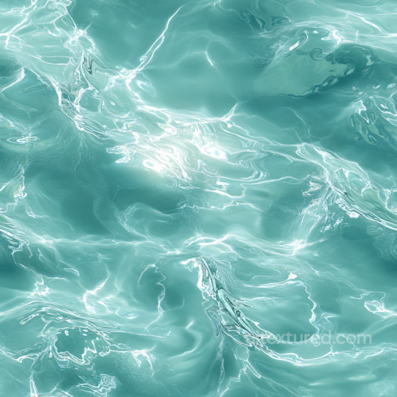 Clear Turquoise Pool Water Seamless Texture with Gentle Rippled Surface Water texture preview