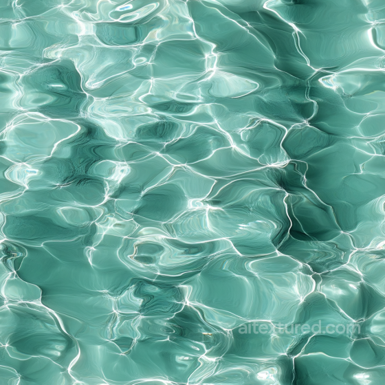 Realistic Clear Pool Water Seamless Texture with Light Caustics and Gentle Ripples Water texture preview