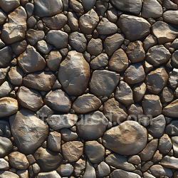 seamless Seamless 3D Rounded Boulder Stone Ground PBR Texture with Warm Earth Tones texture 8k free download PBR