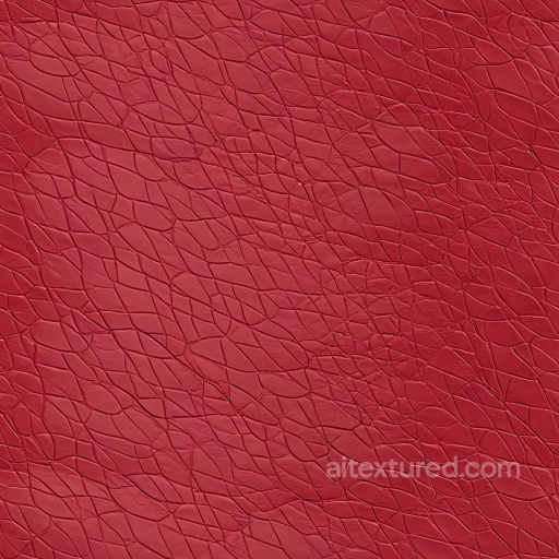 Seamless PBR Texture of Red Cracked Leather with Prominent Wrinkles and Fine Grain seamless Leather PBR texture