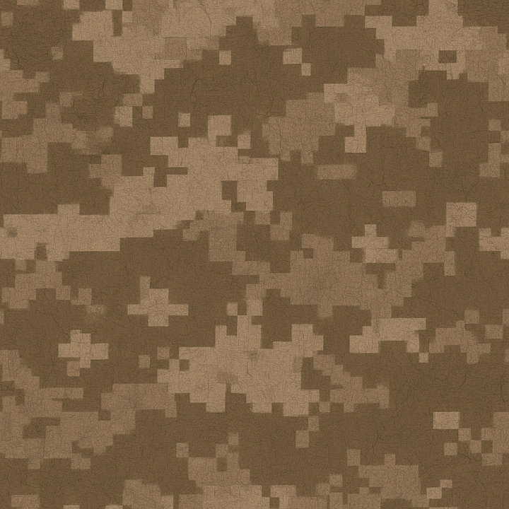 Arid Brown Pixelated Pattern Fabric seamless PBR texture preview