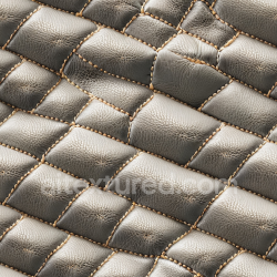 seamless Seamless 3D PBR Texture of Stitched Gray Pebbled Leather with Padded Quilted Panels texture 8k free download PBR